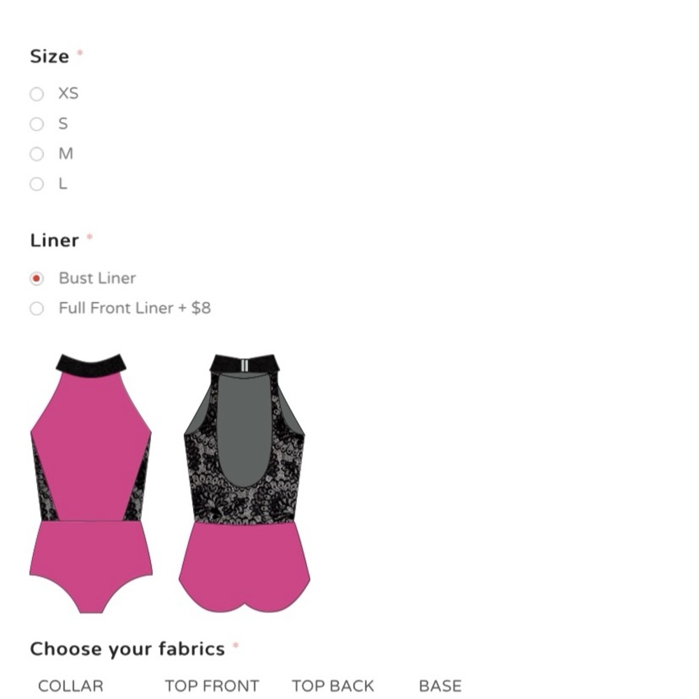 Eleve Dancewear Fuchsia & Black Lace Custom Elysa Leotard